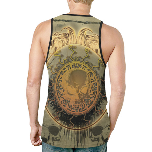 Awesome skulls on round button New All Over Print Tank Top for Men (Model T46)