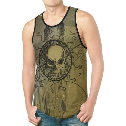 Amazing skull with skeletons New All Over Print Tank Top for Men (Model T46)