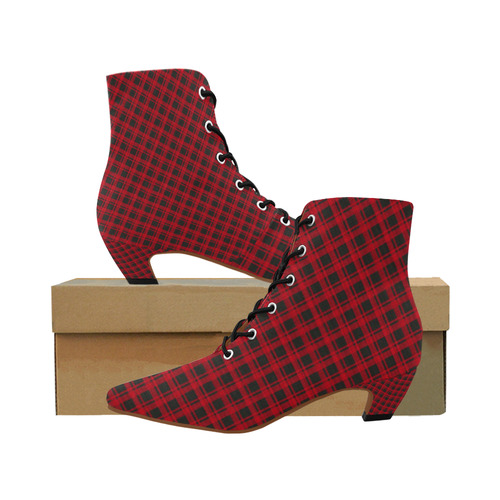 checkered Fabric red black by FeelGood