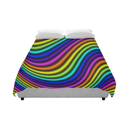 wavy rainbow Duvet Cover 86"x70" ( All-over-print)