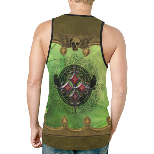 Wonderful gothic design with skull New All Over Print Tank Top for Men (Model T46)