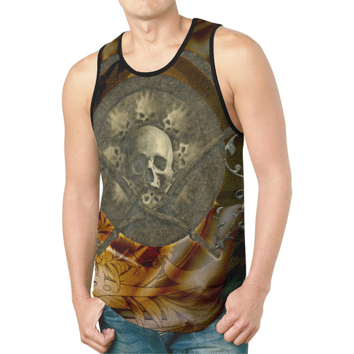 Awesome creepy skulls New All Over Print Tank Top for Men (Model T46)