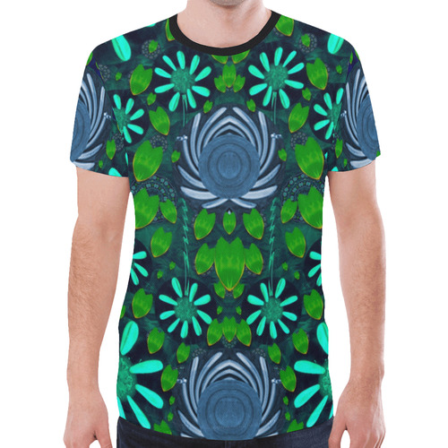 Strawberry fantasy flowers in a fantasy landscape New All Over Print T-shirt for Men (Model T45)
