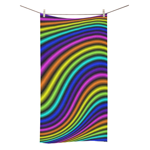 wavy rainbow Bath Towel 30"x56"