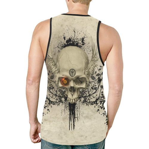 Amazing skull with wings,red eye New All Over Print Tank Top for Men (Model T46)
