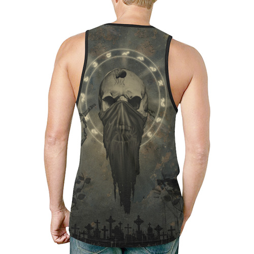 The creepy skull with spider New All Over Print Tank Top for Men (Model T46)