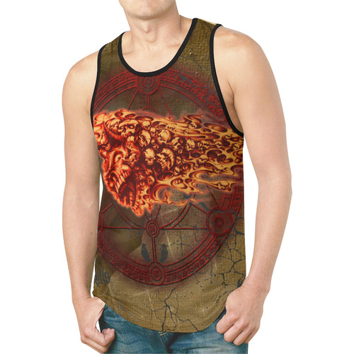 Awesome, creepy flyings skulls New All Over Print Tank Top for Men (Model T46)