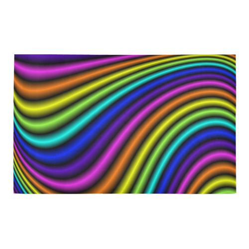 wavy rainbow Bath Rug 20''x 32''