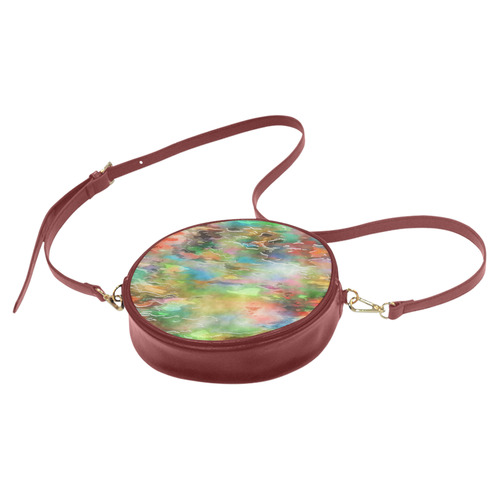 Watercolor Paint Wash Round Sling Bag (Model 1647)