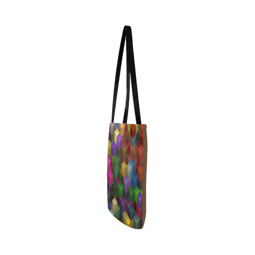 Geometric Rainbow Cubes Texture Reusable Shopping Bag Model 1660 (Two sides)