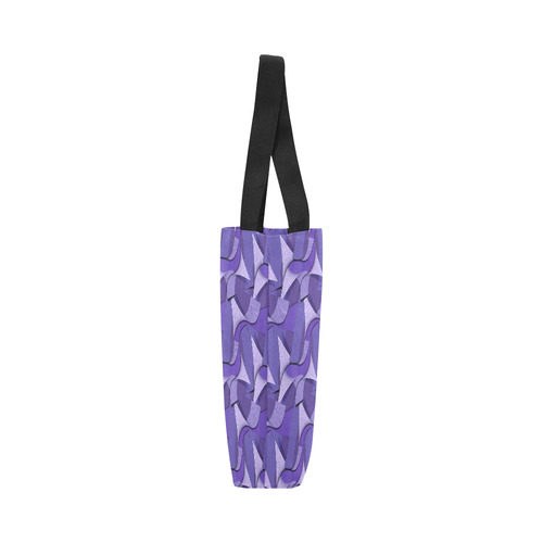 Ultra Violet Abstract Waves Canvas Tote Bag (Model 1657)