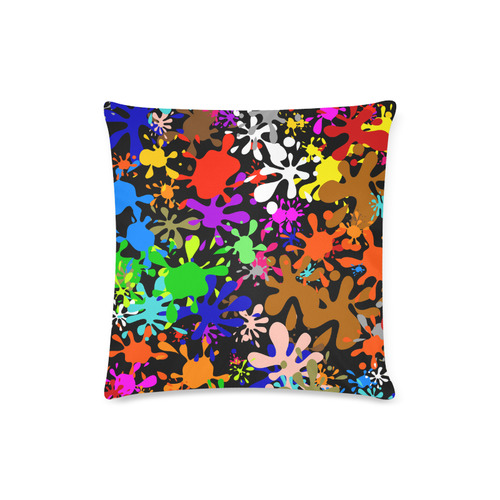 Paint Splats & Ink Blots Custom Zippered Pillow Case 16"x16"(Twin Sides)