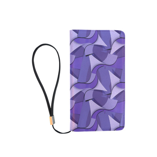 Ultra Violet Abstract Waves Men's Clutch Purse （Model 1638）