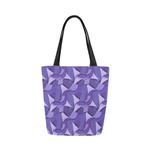 Ultra Violet Abstract Waves Canvas Tote Bag (Model 1657)