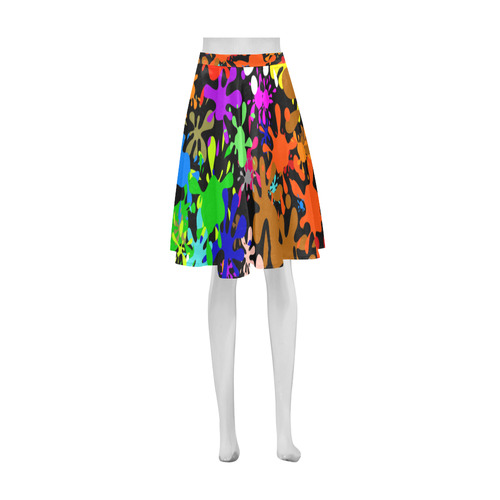 Paint Splats & Ink Blots Athena Women's Short Skirt (Model D15)