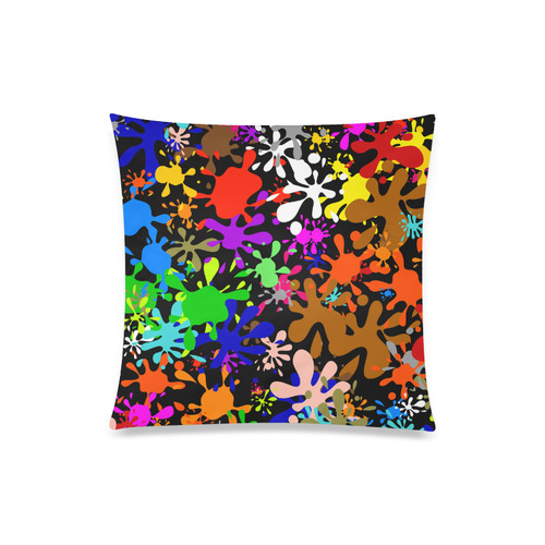 Paint Splats & Ink Blots Custom Zippered Pillow Case 20"x20"(Twin Sides)