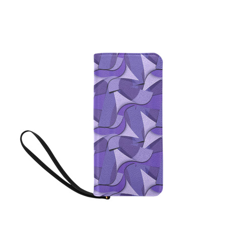 Ultra Violet Abstract Waves Women's Clutch Purse (Model 1637)