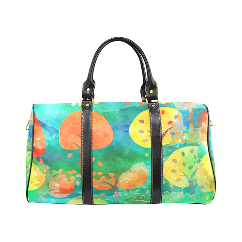 Watercolor Fall Forest New Waterproof Travel Bag/Large (Model 1639)