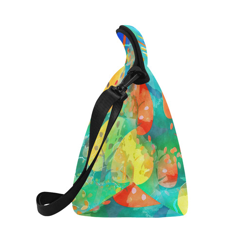 Watercolor Fall Forest Neoprene Lunch Bag/Large (Model 1669)