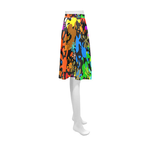 Paint Splats & Ink Blots Athena Women's Short Skirt (Model D15)