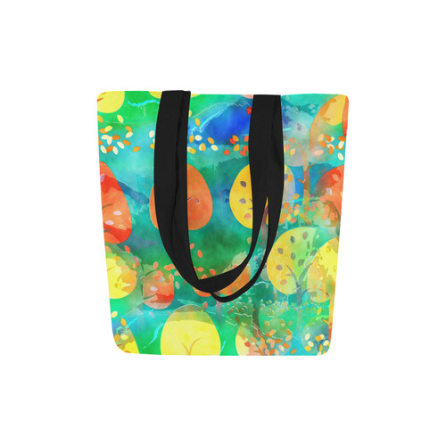 Watercolor Fall Forest Canvas Tote Bag (Model 1657)