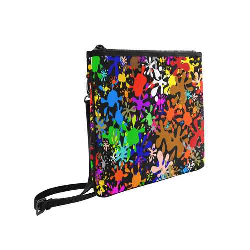 Paint Splats & Ink Blots Slim Clutch Bag (Model 1668)