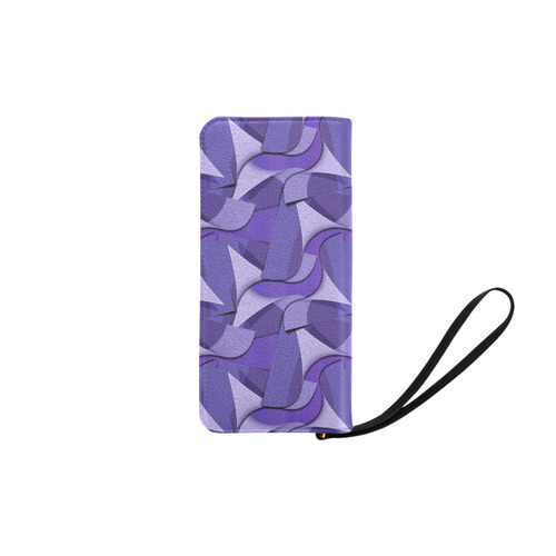 Ultra Violet Abstract Waves Women's Clutch Purse (Model 1637)