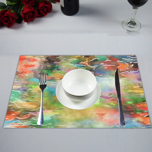 Watercolor Paint Wash Placemat 14’’ x 19’’ (Set of 6)