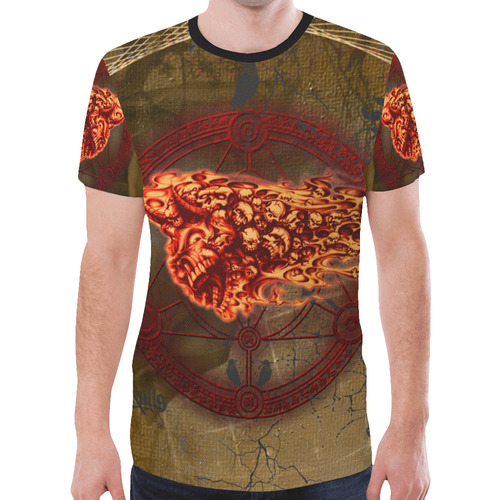 Awesome, creepy flyings skulls New All Over Print T-shirt for Men (Model T45)