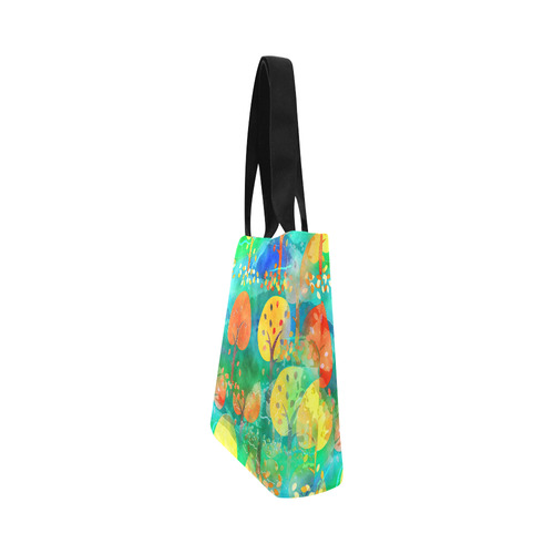 Watercolor Fall Forest Canvas Tote Bag (Model 1657)