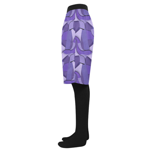 Ultra Violet Abstract Waves Men's Swim Trunk (Model L21)