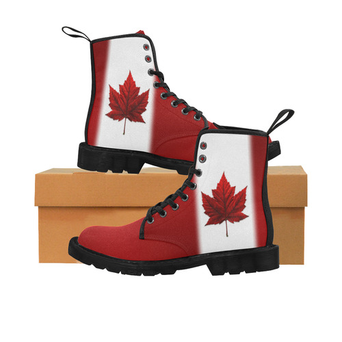 Canada Flag Boots Men's Martin Boots for Men (Black) (Model 1203H)