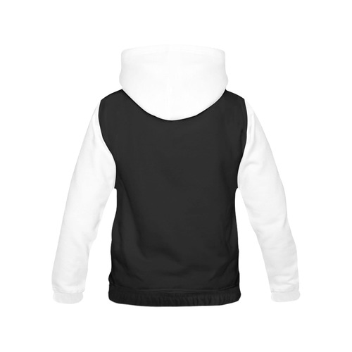 AOP Baseball Hoodie Black & White Game Over All Over Print Hoodie for Men (USA Size) (Model H13)