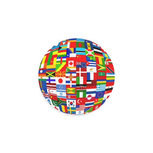 International Travel Flag World Round Coaster