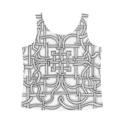 The Maze All Over Print Tank Top for Women (Model T43)