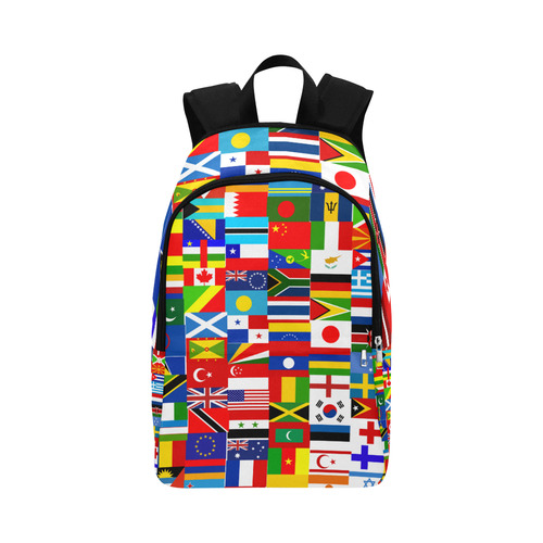 World Flag Montage Fabric Backpack for Adult (Model 1659)