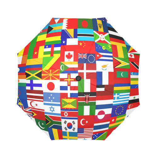 International Travel Flag World Auto-Foldable Umbrella (Model U04)