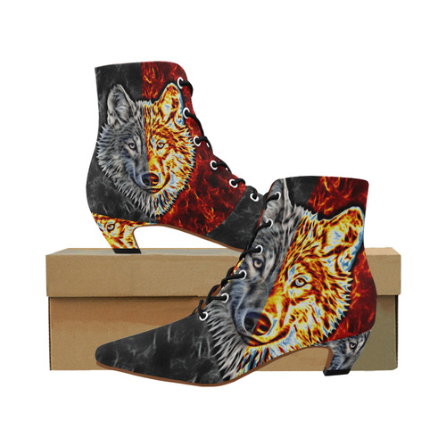 A Graceful WOLF Looks Into Your Eyes Two-colored