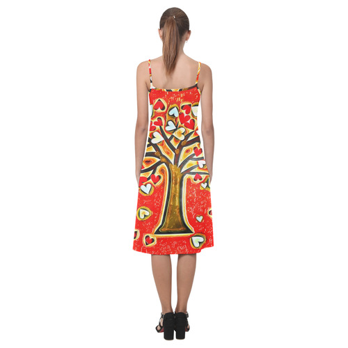 Watercolor Love Tree Alcestis Slip Dress (Model D05)