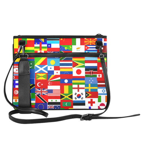 World Flag Montage Slim Clutch Bag (Model 1668)