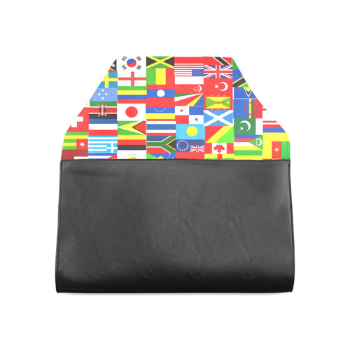 World Flag Montage Clutch Bag (Model 1630)