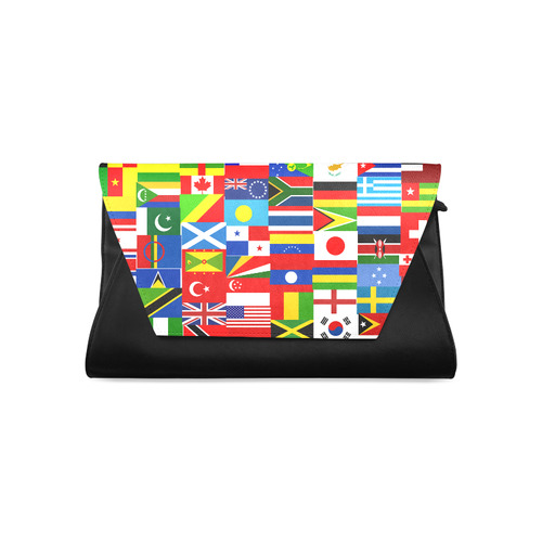 World Flag Montage Clutch Bag (Model 1630)