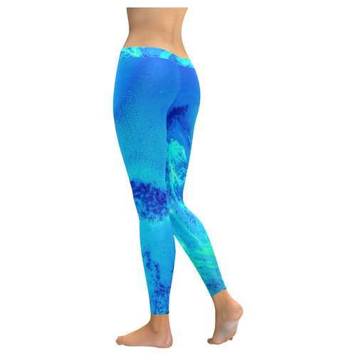 ocean legging Women's Low Rise Leggings (Invisible Stitch) (Model L05)