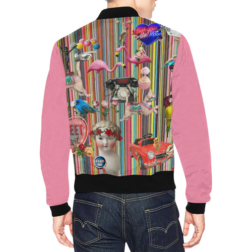 Weekend Away All Over Print Bomber Jacket for Men (Model H19)