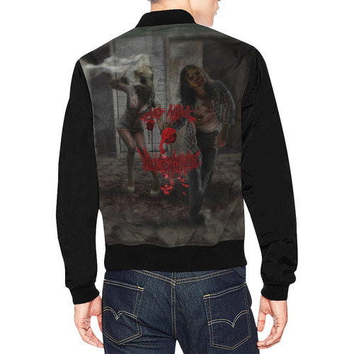 Valentines Day Zombie Couple All Over Print Bomber Jacket for Men (Model H19)