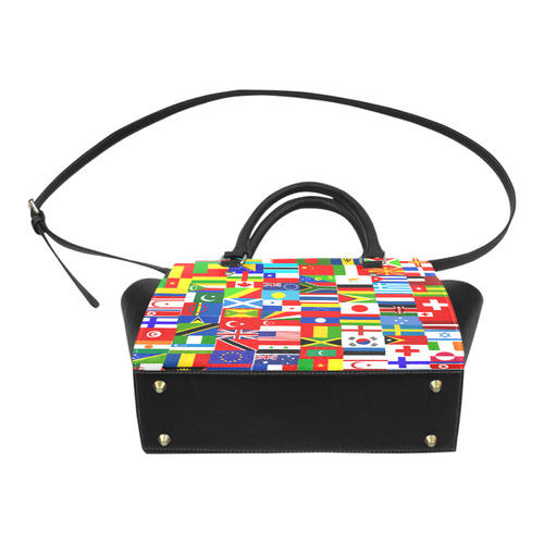 World Flag Montage Classic Shoulder Handbag (Model 1653)