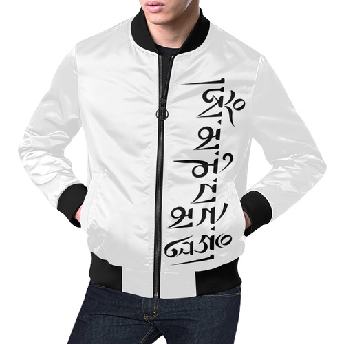 Om mani padme hum All Over Print Bomber Jacket for Men (Model H19)