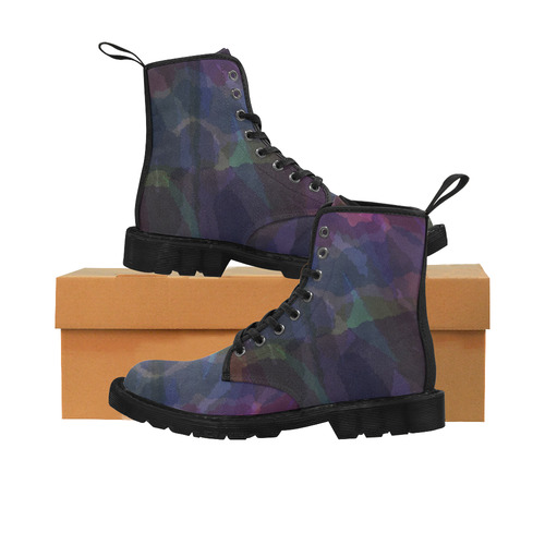 WATERCOLOR CAMOUFLAGE ART Martin Boots for Men (Black) (Model 1203H)