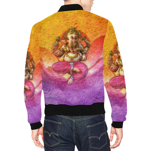 Ganesh, Son Of Shiva And Parvati All Over Print Bomber Jacket for Men (Model H19)