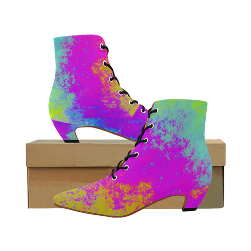 Grunge Radial Gradients Red Yellow Pink Cyan Green